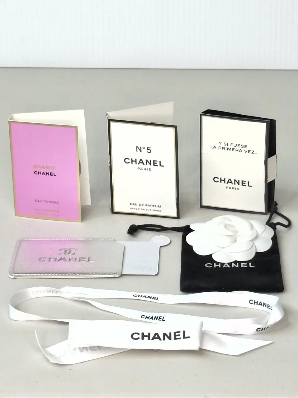Luxury Beauty Accessories Bundle w/ Authentic CHANEL Samples